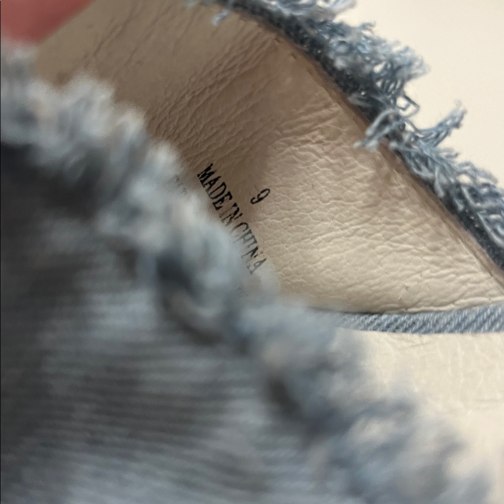 Anthropologie Jeffery Campbell Denim Slides Size 9 - Picture 3 of 12